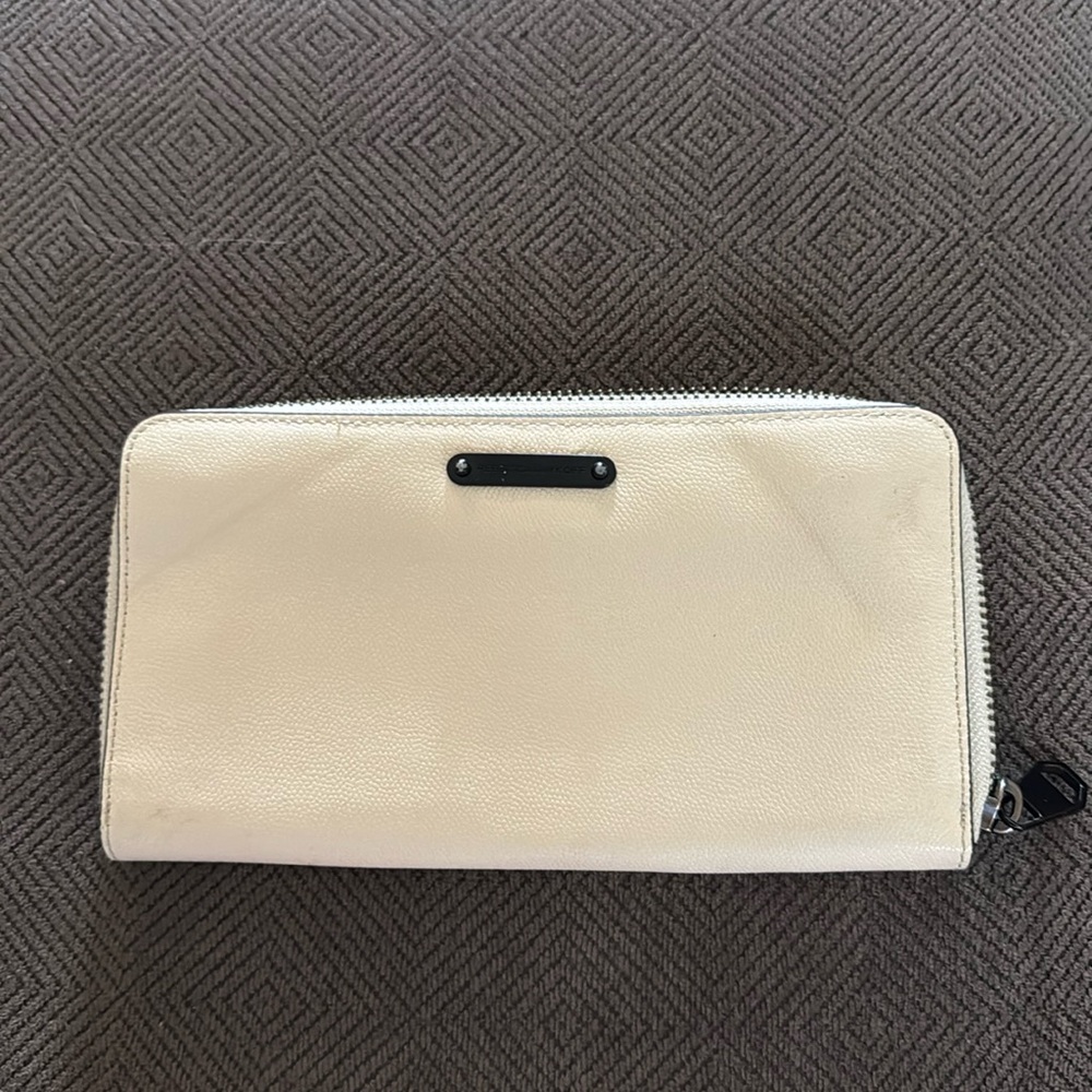 Large off-white Rebecca Minkoff leather wallet